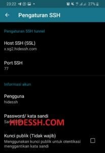 Cara Setting Akun SSH di Aplikasi http injector
